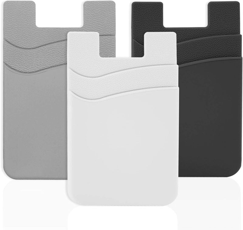 Senose Phone Wallet, Phone Card Holder Stick On Silicone Credit Card Holder for Back of Phone, Business Card & Id Compatible for iPhone Android Any Smartphone - Image 1